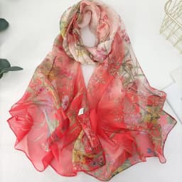 Green Grass Women Elegant Chiffon Georgette Bandana Scarf Summer Beach Sunscreen Thin Hijab