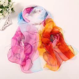 Green Grass Women Elegant Chiffon Georgette Bandana Scarf Summer Beach Sunscreen Thin Hijab