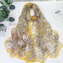 Green Grass Women Elegant Chiffon Georgette Bandana Scarf Summer Beach Sunscreen Thin Hijab