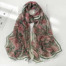 Green Grass Women Elegant Chiffon Georgette Bandana Scarf Summer Beach Sunscreen Thin Hijab