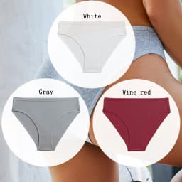 3PCS/SET Cotton Solid Color Women Panties Female Sexy Underwear Briefs Basic Panties for Woman's Underpants Intimates Lingerie