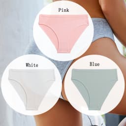 3PCS/SET Cotton Solid Color Women Panties Female Sexy Underwear Briefs Basic Panties for Woman's Underpants Intimates Lingerie