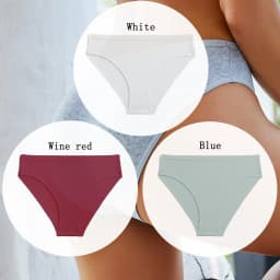 3PCS/SET Cotton Solid Color Women Panties Female Sexy Underwear Briefs Basic Panties for Woman's Underpants Intimates Lingerie