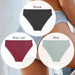 3PCS/SET Cotton Solid Color Women Panties Female Sexy Underwear Briefs Basic Panties for Woman's Underpants Intimates Lingerie