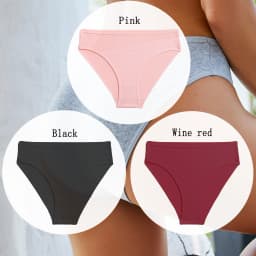 3PCS/SET Cotton Solid Color Women Panties Female Sexy Underwear Briefs Basic Panties for Woman's Underpants Intimates Lingerie