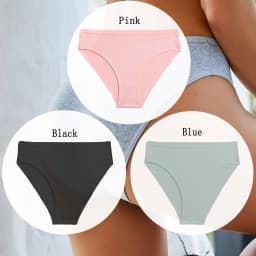 3PCS/SET Cotton Solid Color Women Panties Female Sexy Underwear Briefs Basic Panties for Woman's Underpants Intimates Lingerie