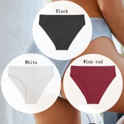 3PCS/SET Cotton Solid Color Women Panties Female Sexy Underwear Briefs Basic Panties for Woman's Underpants Intimates Lingerie