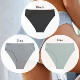 3PCS/SET Cotton Solid Color Women Panties Female Sexy Underwear Briefs Basic Panties for Woman's Underpants Intimates Lingerie
