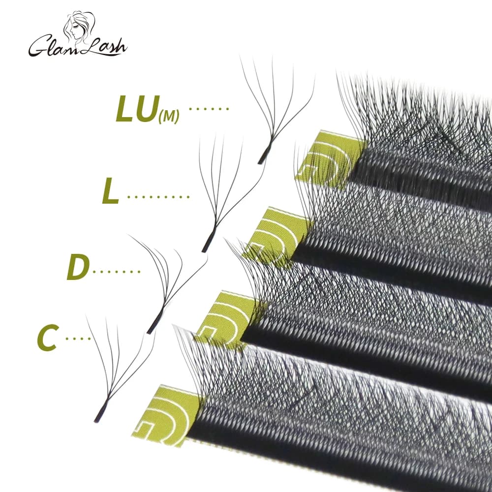 GLAMLASH 4D5D W Style Flower Lash Premade Volume Fans Eyelash Extension Natural Soft Light Lash W Shaped