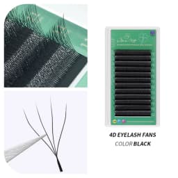 GLAMLASH 4D5D W Style Flower Lash Premade Volume Fans Eyelash Extension Natural Soft Light Lash W Shaped