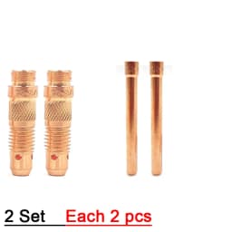 Argon Welding Torch Consumable Collet Body 1.0mm 1.6mm 2.0mm 2.4mm 3.2mm 4.0mm WP17 WP18 WP26 TIG Tungstens Electrodes Collet