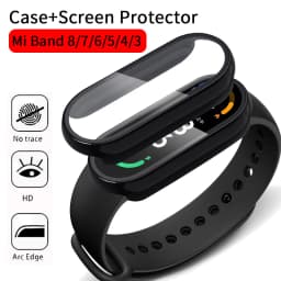2in1 Case Screen Protector for Xiaomi Mi Band 10 9 8 7 6 5 4 3 Case+Film Full Coverage Protective Cover for Miband 6 7 band 5