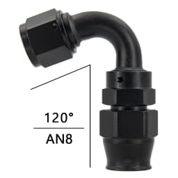 AN6 AN8 straight 45 90 120 180 Degree Reusable Hose End Fitting Adapter For Swivel PTFE Oil Fuel Line Hose End Fitting