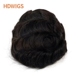 Australia Man Toupee Lace PU Indian Human Hair Wigs High Quality Men's Capillary Prothesis Natural Real Hair System Replacement