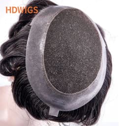 Australia Man Toupee Lace PU Indian Human Hair Wigs High Quality Men's Capillary Prothesis Natural Real Hair System Replacement