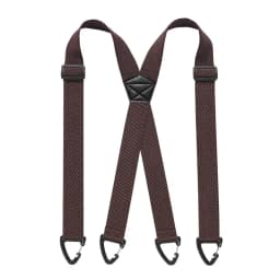 Adjustable Elastic Trouser Pants Braces-Black Heavy Duty Work Suspenders for Men 3.8cm Wide Y-back X-back with Plastic Gripper