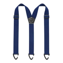 Adjustable Elastic Trouser Pants Braces-Black Heavy Duty Work Suspenders for Men 3.8cm Wide Y-back X-back with Plastic Gripper