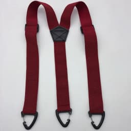 Adjustable Elastic Trouser Pants Braces-Black Heavy Duty Work Suspenders for Men 3.8cm Wide Y-back X-back with Plastic Gripper