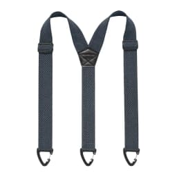 Adjustable Elastic Trouser Pants Braces-Black Heavy Duty Work Suspenders for Men 3.8cm Wide Y-back X-back with Plastic Gripper