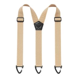 Adjustable Elastic Trouser Pants Braces-Black Heavy Duty Work Suspenders for Men 3.8cm Wide Y-back X-back with Plastic Gripper