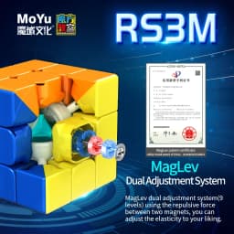 [JudyCube] Moyu RS3M 2020 3x3x3 Magnetic Magic Cube - Professional Maglev Puzzle Toy 2021 Updated Version Cubo Magico RS3M UV
