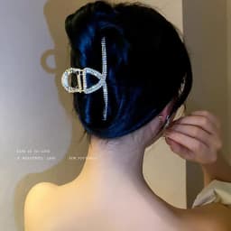 New Pearl Diamond Plate Hair Claw Clip Non-slip Metal Large Shark Clip Crab Hair Clip Women Hair Clips Accessories