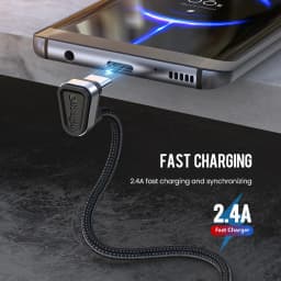 Elough USB Type C Cable For Samsung Xiaomi mi Redmi USB C Cable 2.4A Fast Phone Charging Data Cord Type C 180 Degree USB C Cable