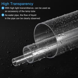 Uxcell 2pcs OD 8-35mm Transparent Acrylic Tube Rigid Round Tubing 305mm Length PMMA Organic Glass Tube Plastic Pipe Fittings