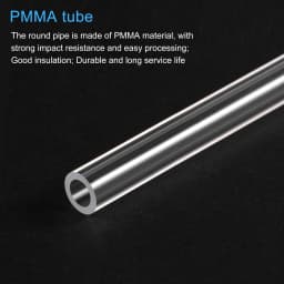 Uxcell 2pcs OD 8-35mm Transparent Acrylic Tube Rigid Round Tubing 305mm Length PMMA Organic Glass Tube Plastic Pipe Fittings