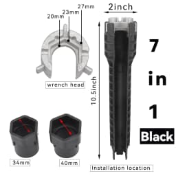 8 in 1 sink faucet wrench repair tool non-slip kitchen bathroom faucet assembly key plumbing installation wrench