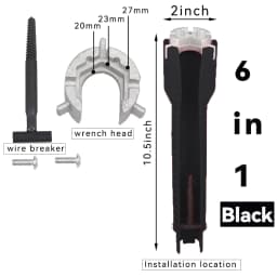 8 in 1 sink faucet wrench repair tool non-slip kitchen bathroom faucet assembly key plumbing installation wrench