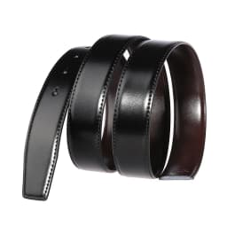 VATLTY 34mm Leather Belt Without Buckle for Men Natural Cowhide 130cm Trouser Belt Casual Brown Reversible Belt Girdles Male