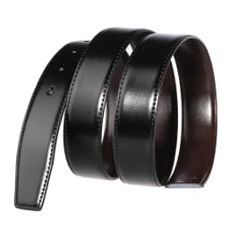 VATLTY 34mm Leather Belt Without Buckle for Men Natural Cowhide 130cm Trouser Belt Casual Brown Reversible Belt Girdles Male