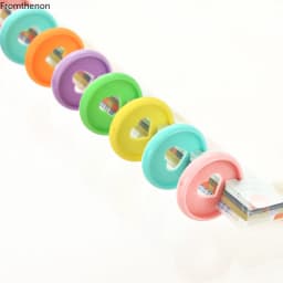 Fromthenon Binder Notebook Plastic Disc Rings 28/32/24mm Macaroon Color Binding Discs in Heart Shape for Mushroom Hole Planner
