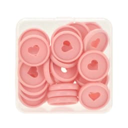 Fromthenon Binder Notebook Plastic Disc Rings 28/32/24mm Macaroon Color Binding Discs in Heart Shape for Mushroom Hole Planner