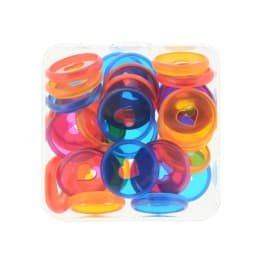Fromthenon Binder Notebook Plastic Disc Rings 28/32/24mm Macaroon Color Binding Discs in Heart Shape for Mushroom Hole Planner