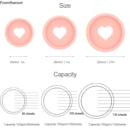 Fromthenon Binder Notebook Plastic Disc Rings 28/32/24mm Macaroon Color Binding Discs in Heart Shape for Mushroom Hole Planner