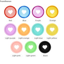 Fromthenon Binder Notebook Plastic Disc Rings 28/32/24mm Macaroon Color Binding Discs in Heart Shape for Mushroom Hole Planner