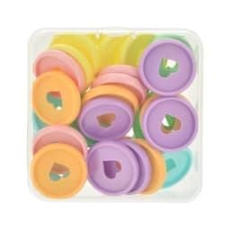 Fromthenon Binder Notebook Plastic Disc Rings 28/32/24mm Macaroon Color Binding Discs in Heart Shape for Mushroom Hole Planner