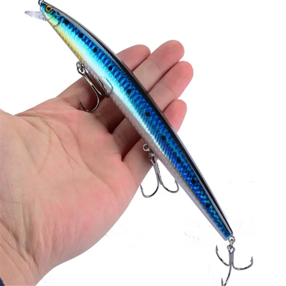 1pcs New Big Laser Minnow Fishing Lures 18cm/24g Fishing Hard Bait Crankbaits Isca Artificiais Pesca Sea Wobbler Swimming Baits