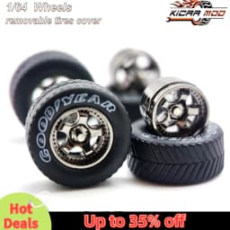 1/64 Model Car Wheels with Rubber All Terrain Tires Work S1 Refitting Parts for Off-road Vehicle MINIGT D: 17mm 1 Set