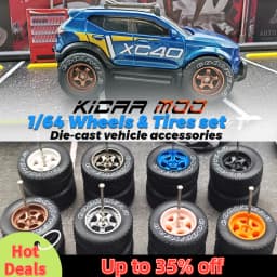 1/64 Model Car Wheels with Rubber All Terrain Tires Work S1 Refitting Parts for Off-road Vehicle MINIGT D: 17mm 1 Set
