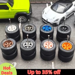 1/64 Model Car Wheels with Rubber All Terrain Tires Work S1 Refitting Parts for Off-road Vehicle MINIGT D: 17mm 1 Set