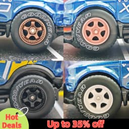 1/64 Model Car Wheels with Rubber All Terrain Tires Work S1 Refitting Parts for Off-road Vehicle MINIGT D: 17mm 1 Set