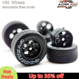 1/64 Model Car Wheels with Rubber All Terrain Tires Work S1 Refitting Parts for Off-road Vehicle MINIGT D: 17mm 1 Set