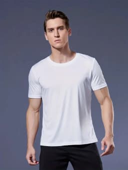 Round Neck T-Shirt 4-Color Black and White Gray Navy Ultra-Light Men's Quick-Drying Breathable Sweat-Absorbent Shirt Suitable for