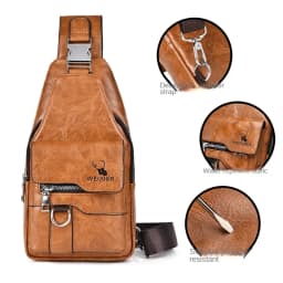 2026 Hot Men's Bag Fashion Messenger Bags Large Capacity Luxury Designer Chest Bags Retro Single Shoulder Crossbody Backpacks