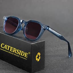 CATERSIDE New Square Punk Sunglasses Men Retro Personalized Design Sun Glasses Women Fashion Party Business Festival Gift UV400