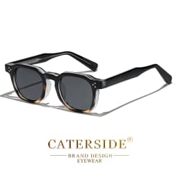 CATERSIDE New Square Punk Sunglasses Men Retro Personalized Design Sun Glasses Women Fashion Party Business Festival Gift UV400