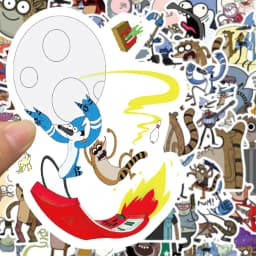 10/30/50pcs Hot TV Regular Show Anime Stickers Cartoon Decals Phone Motorcycle Laptop Skateboard Cool Waterproof Sticker Kid Toy